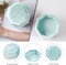 Proposal Ring Storage Box 3 Slots Vintage Velvet Ring Organizer with Detachable Lid Valentine's Day Ring Box (Baby Blue)